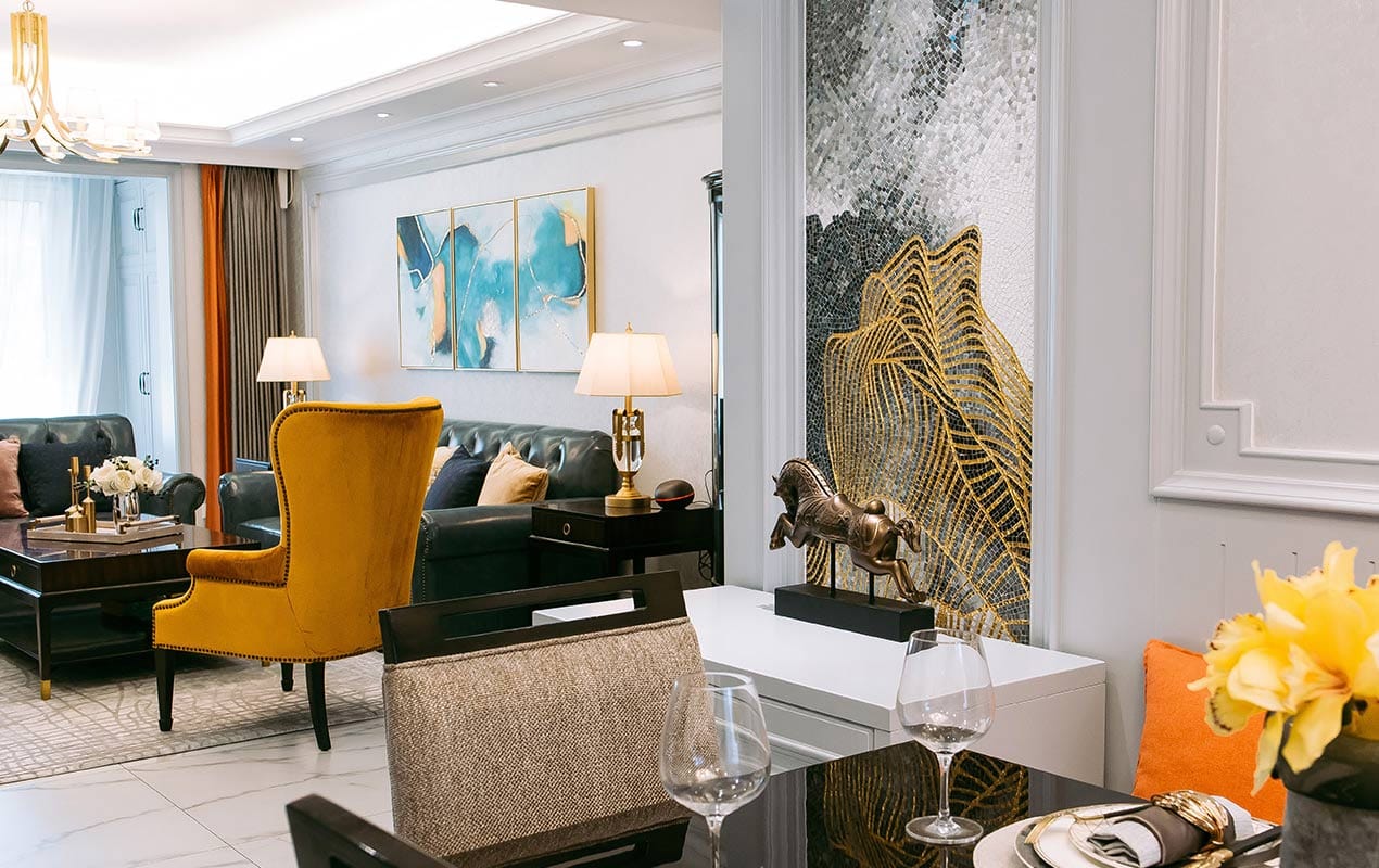 Modern Bohemian Living Room Ideas by DeCasa Collections