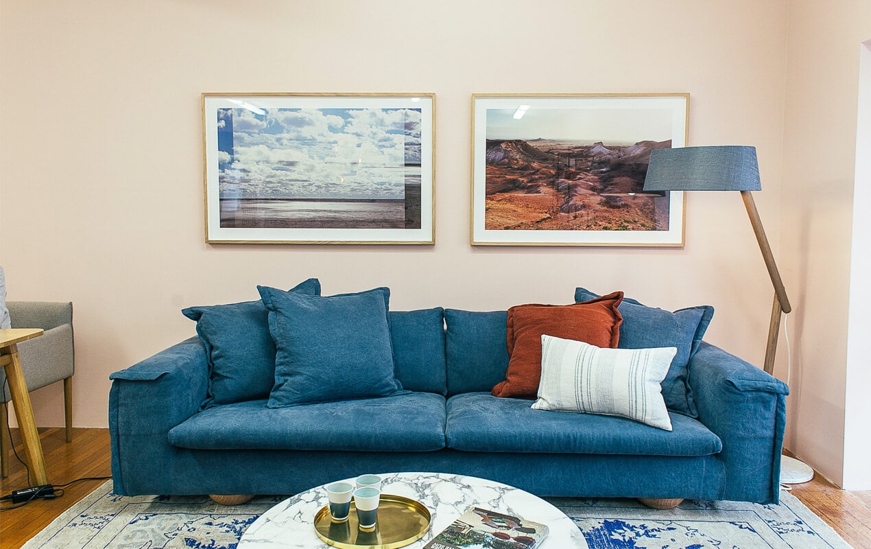 Rectangular Living Room Layout with DeCasa Collections