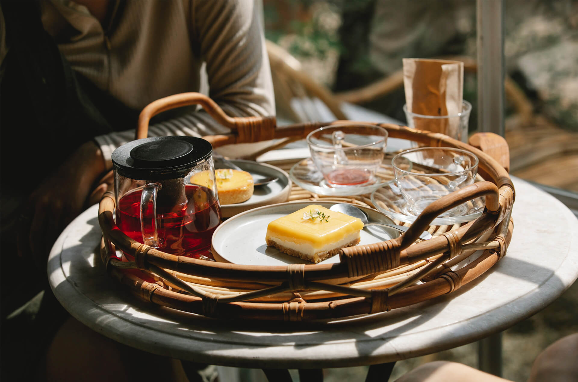 Round Serving Tray by DeCasa Collections