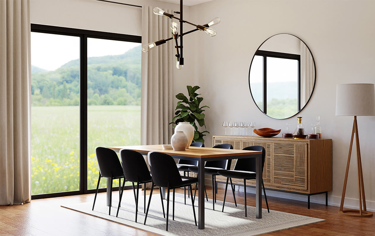 Futuristic Dining Room by DeCasa Collections