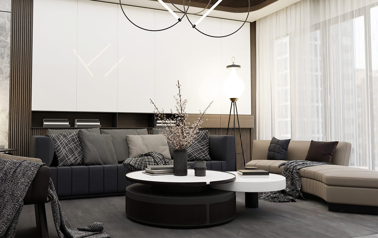 Modern Chic Living Room Ideas by DeCasa Collections