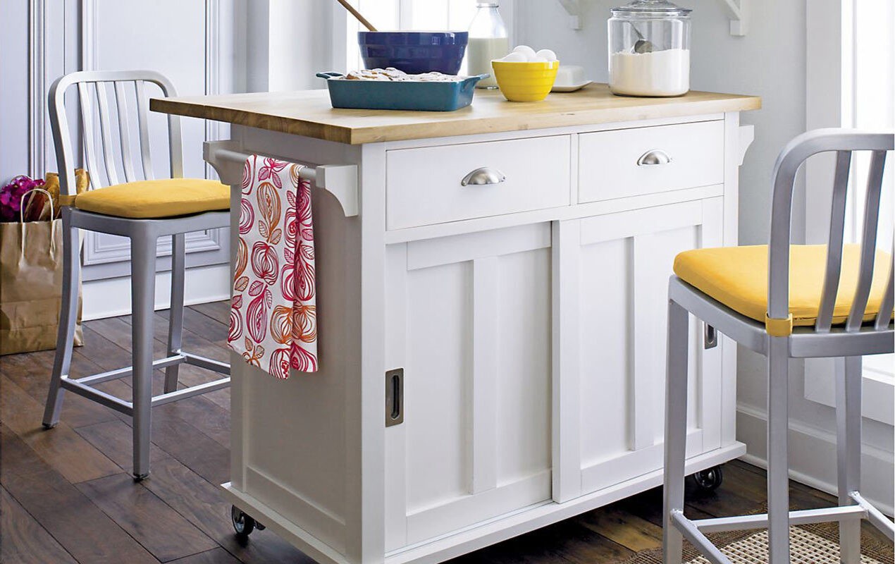 Mobile Kitchen Island by DeCasa Collections