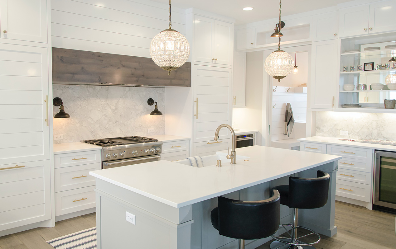 White kitchen interior by DeCasa Collections