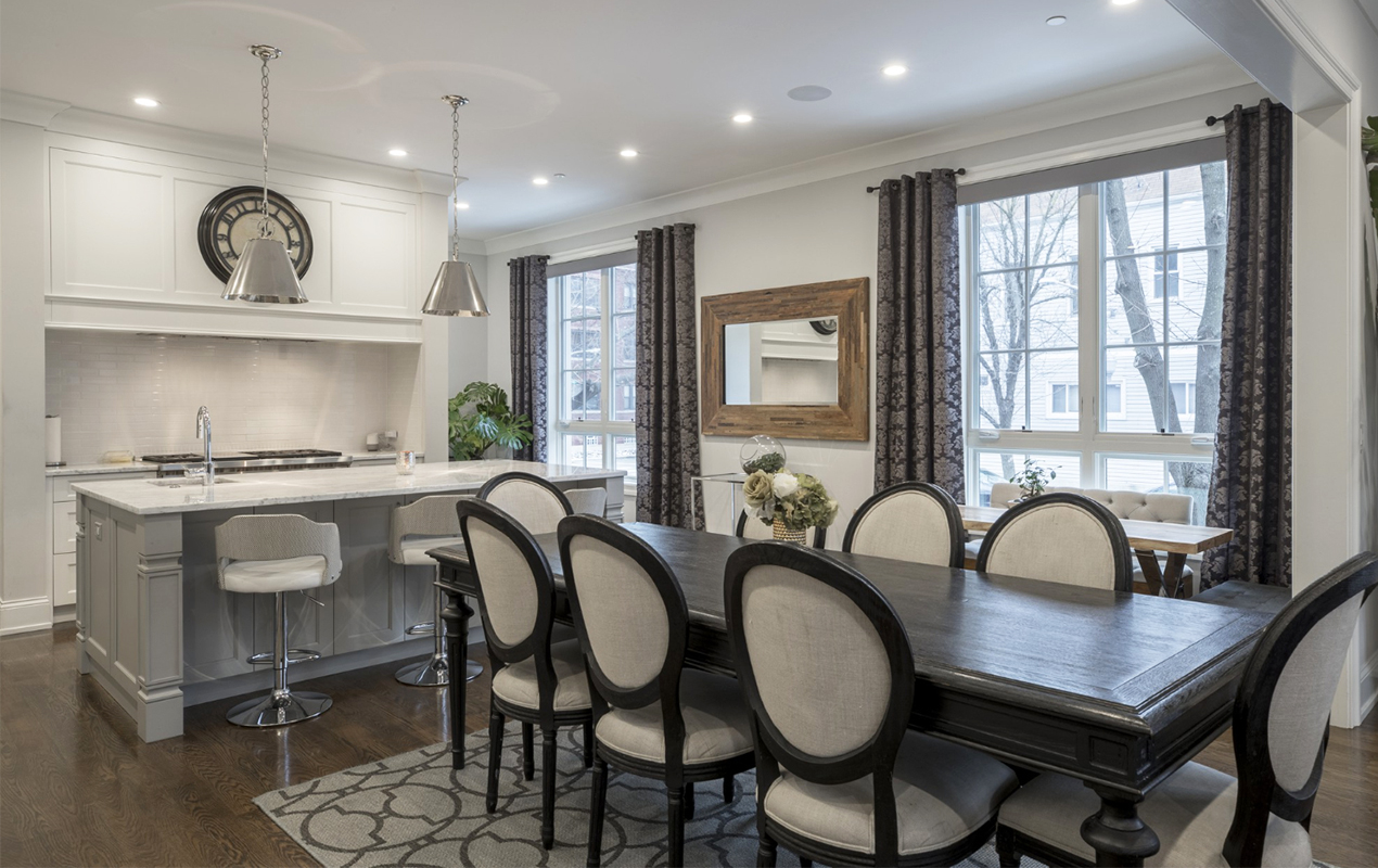 Kitchen and Dining room combo by DeCasa Collections