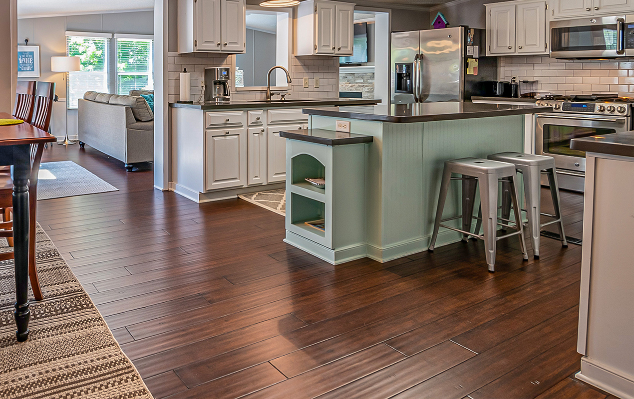 KItchen island with end storage by DeCasa Collections