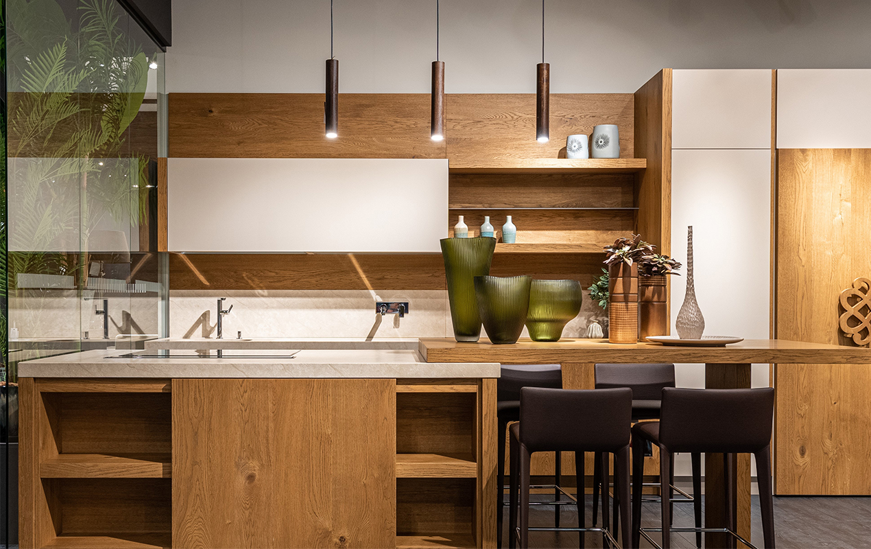 Modern wood kitchen design by DeCasa Collections