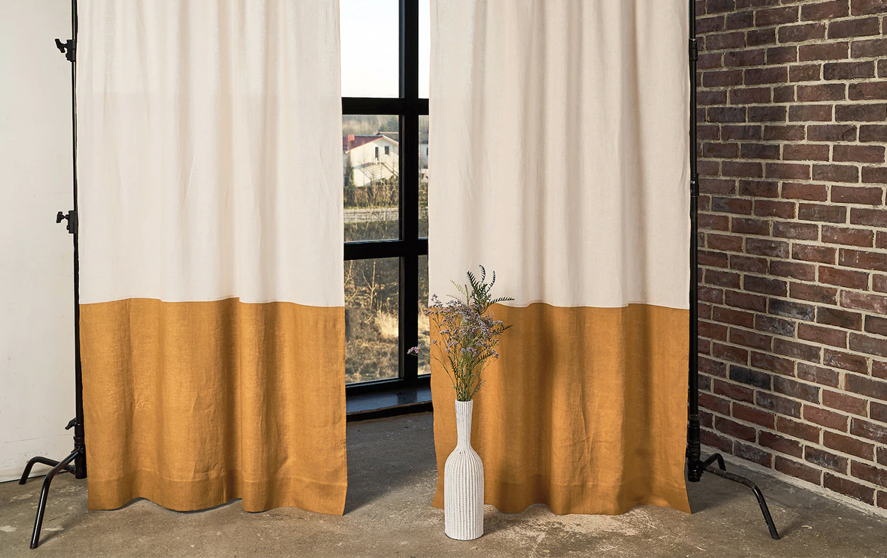 Block color curtains