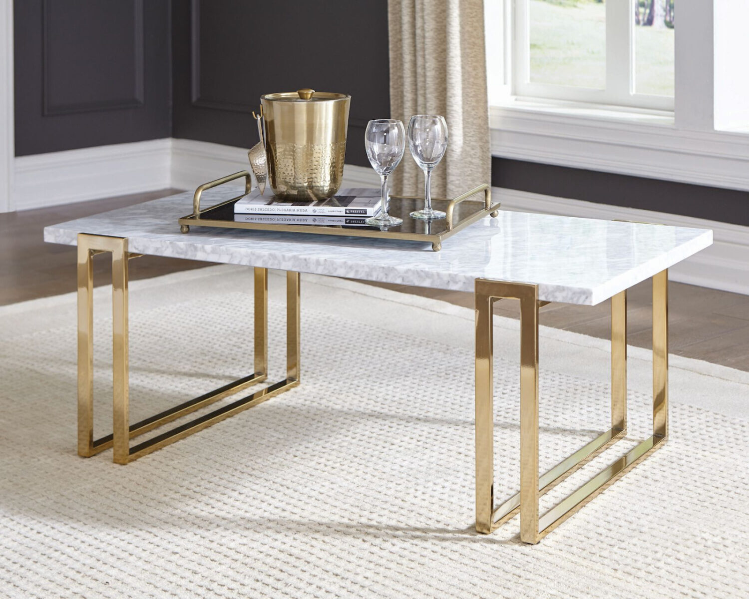 Gold Rectangle Table