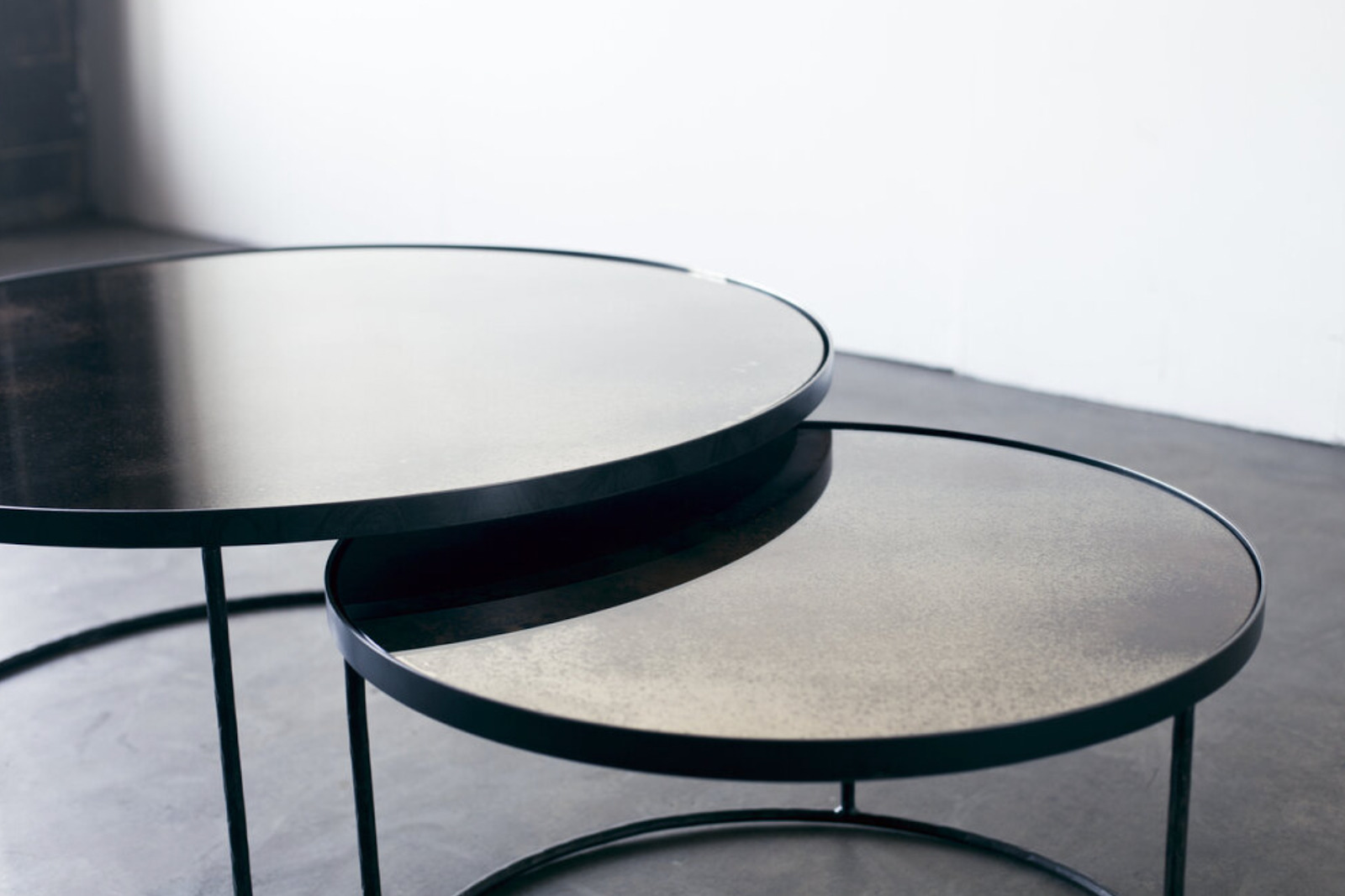 Mirrored Surface Nesting Tables