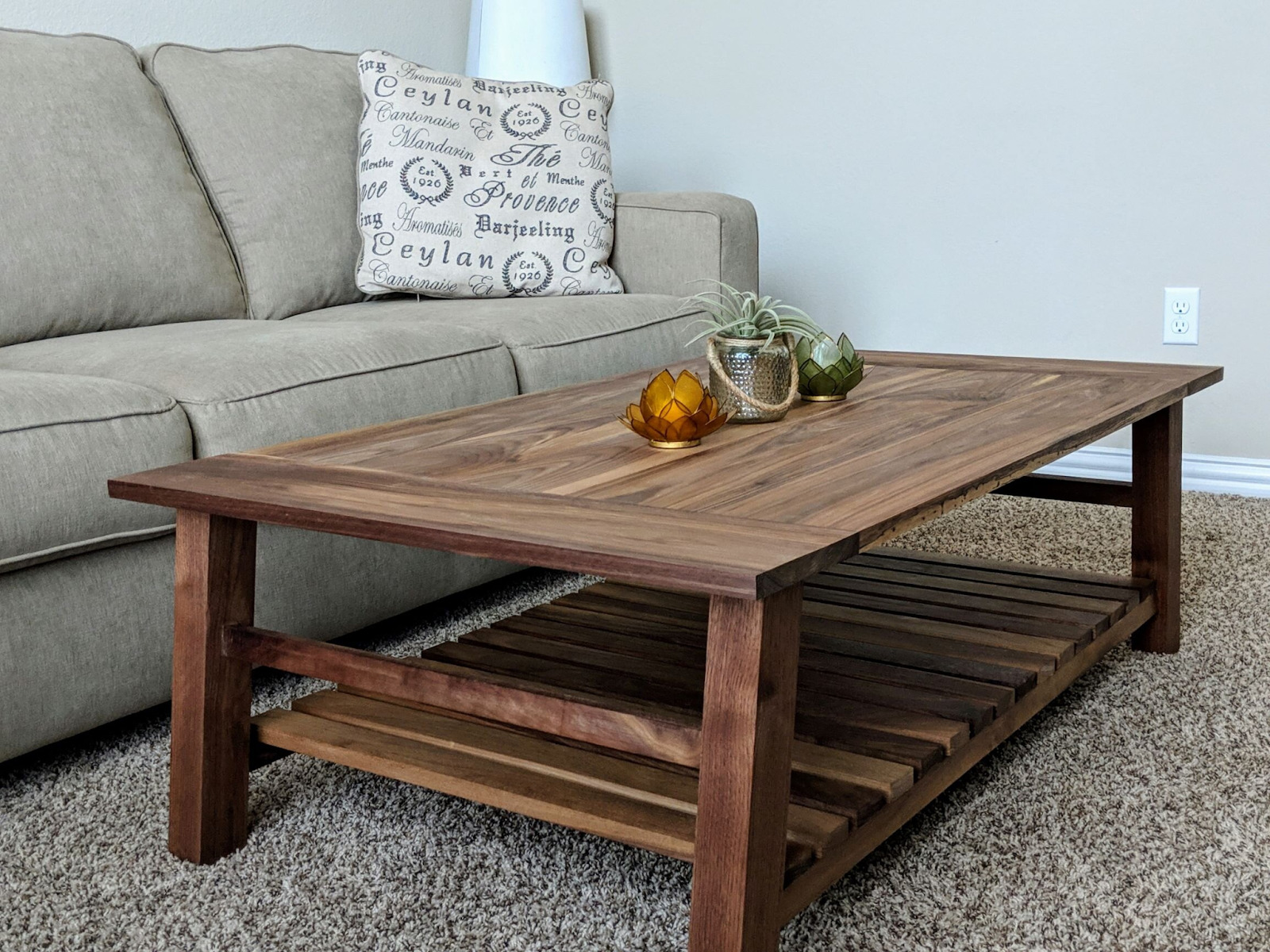 Stained Wood Coffee Table