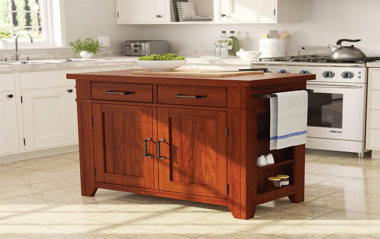 Small vintage kitchen island by DeCasa Collections