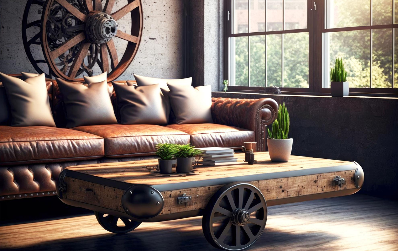 Wagon Wheel Coffee Table