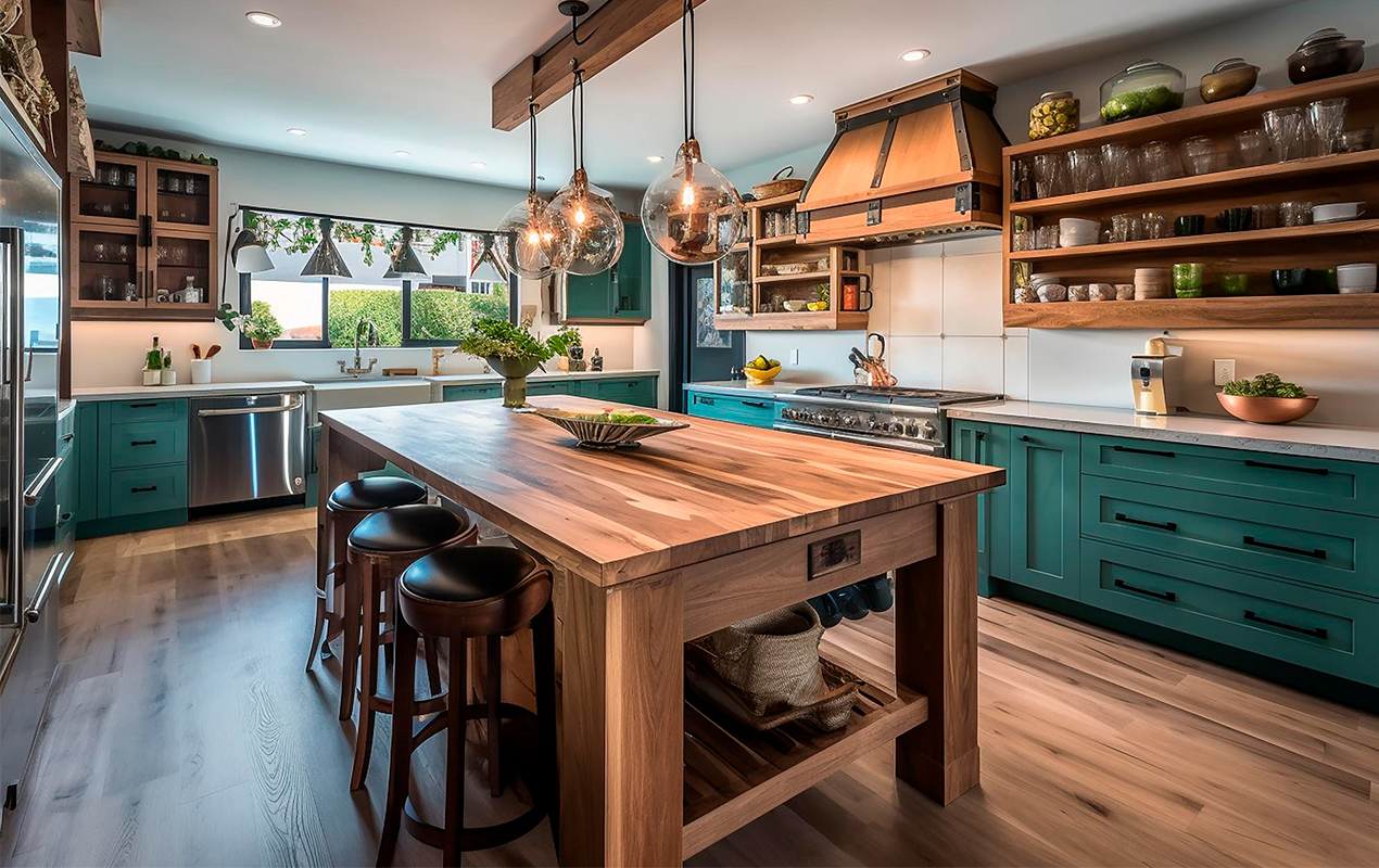 Kitchen Stand Cabinet - Reclaimed Oak