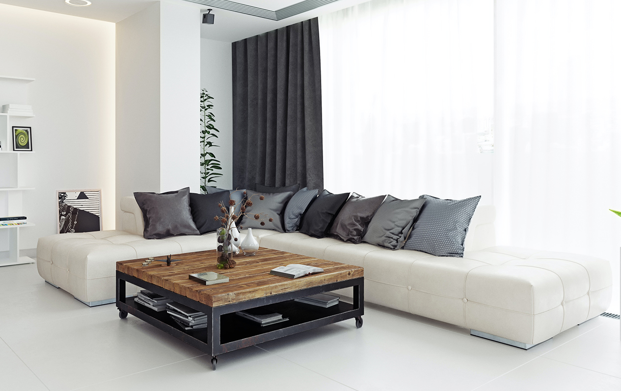 Stylish living on sale room storage