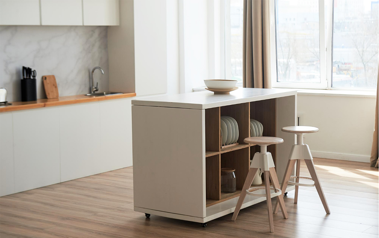 Classic small kitchen island