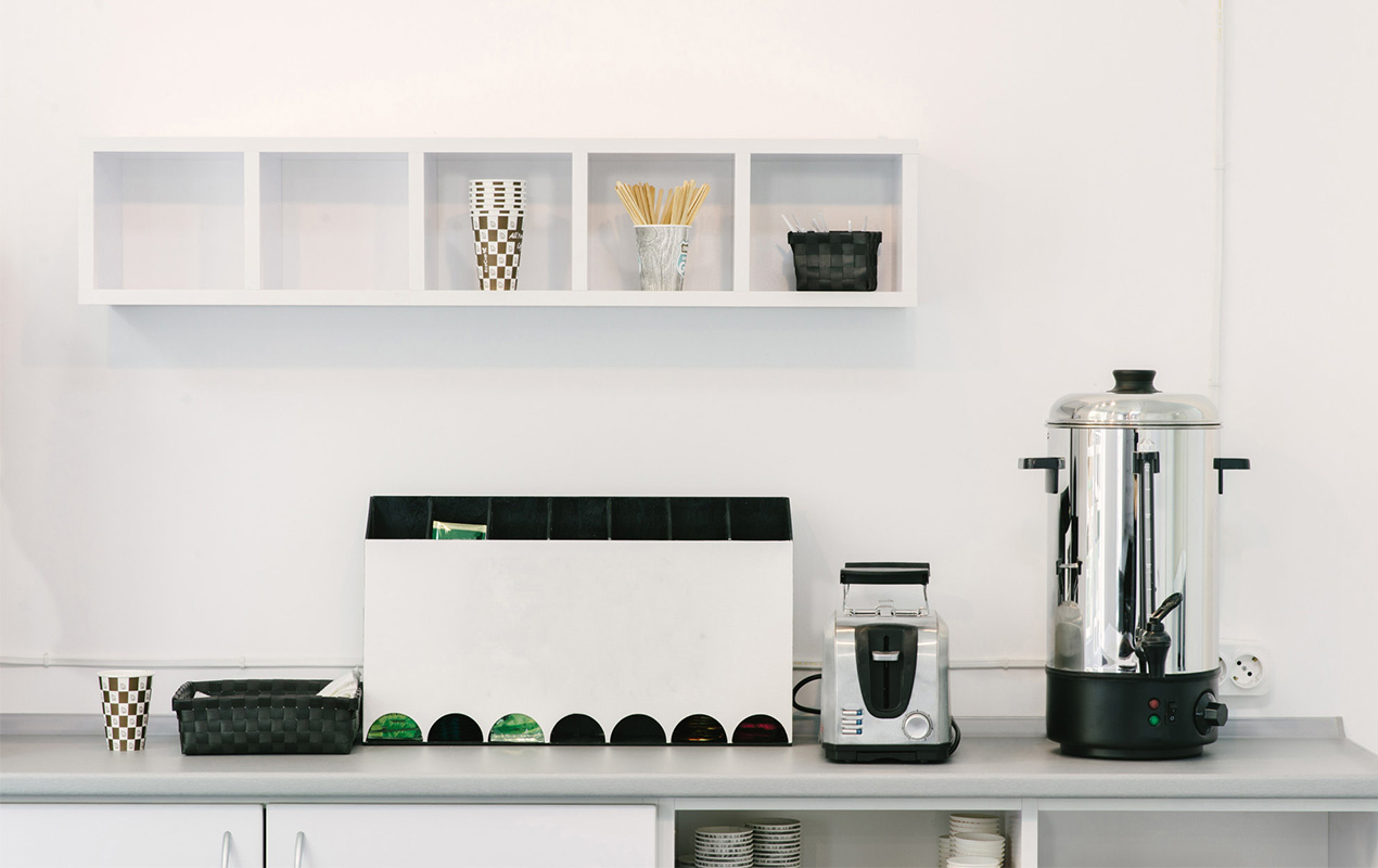 Modern kitchen coffee station