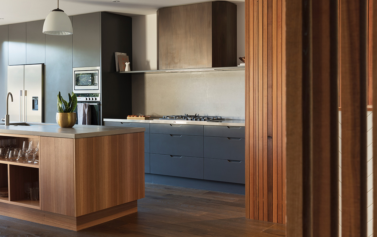 Modern wood kitchen design by DeCasa Collections