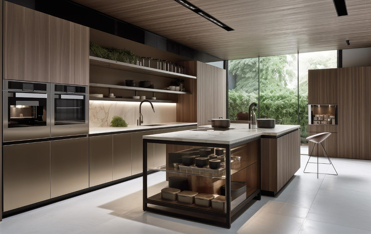 Wooden kitchen interior by DeCasa Collections