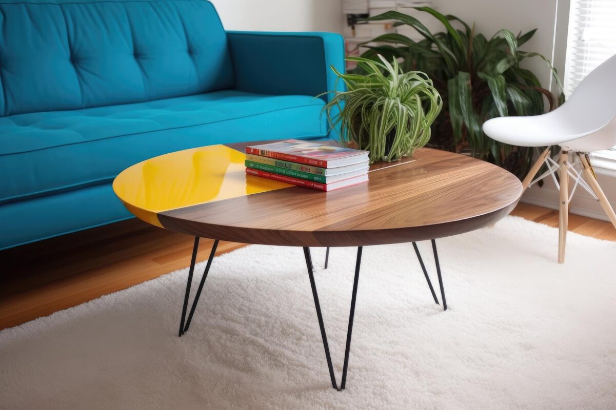 Color Top Coffee Table 