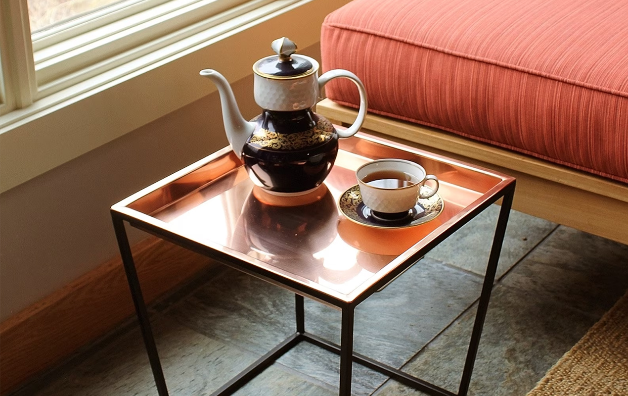 Copper coffee table