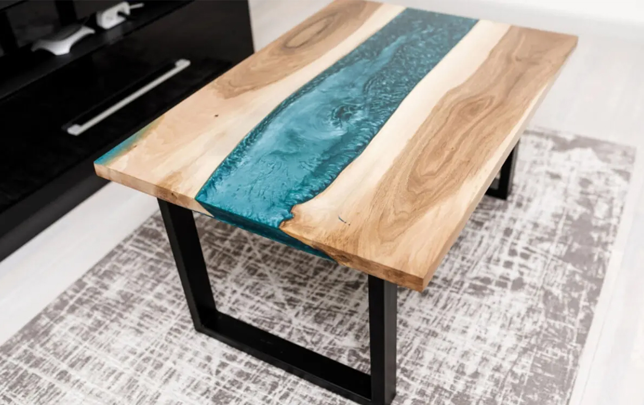 Epoxy Resin Top Coffee Table