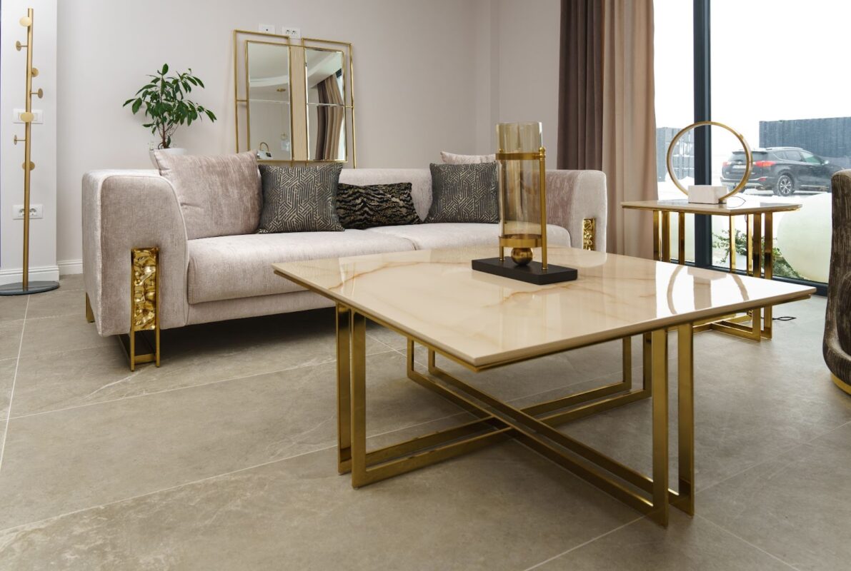 Golden Frame Coffee Table