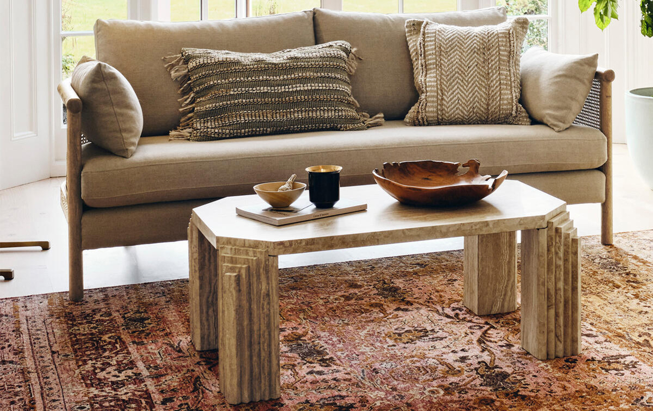 Italian Travertine Coffee Table