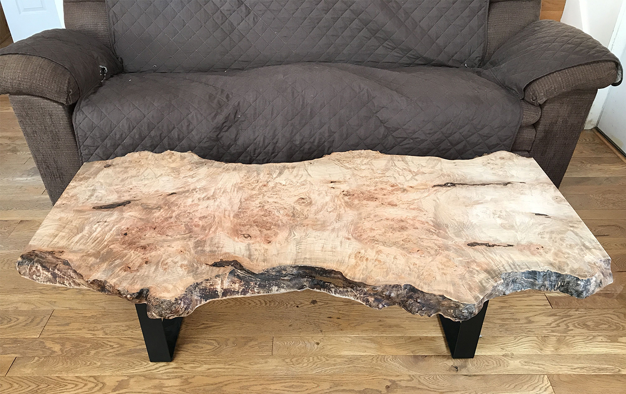 Maple Burl Live Edge Coffee Table