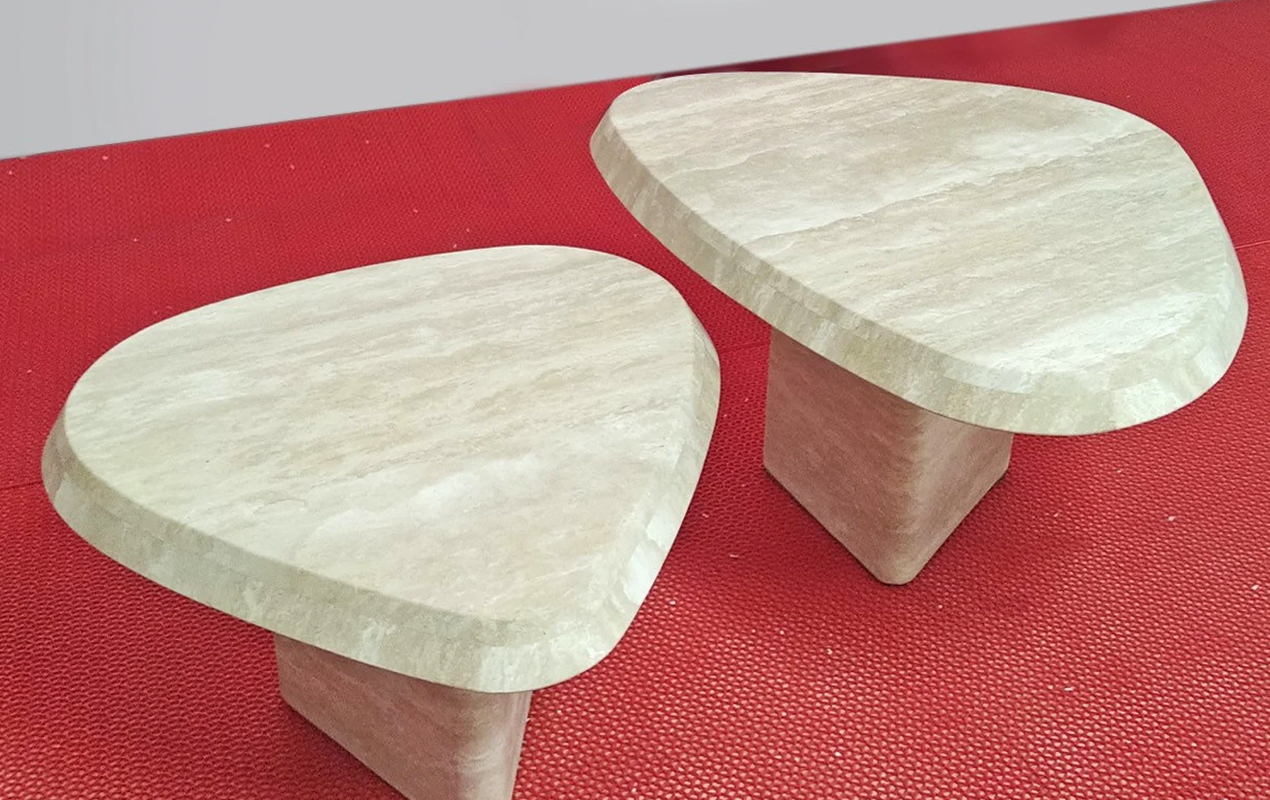 Rounded Edge Triangular Coffee Table