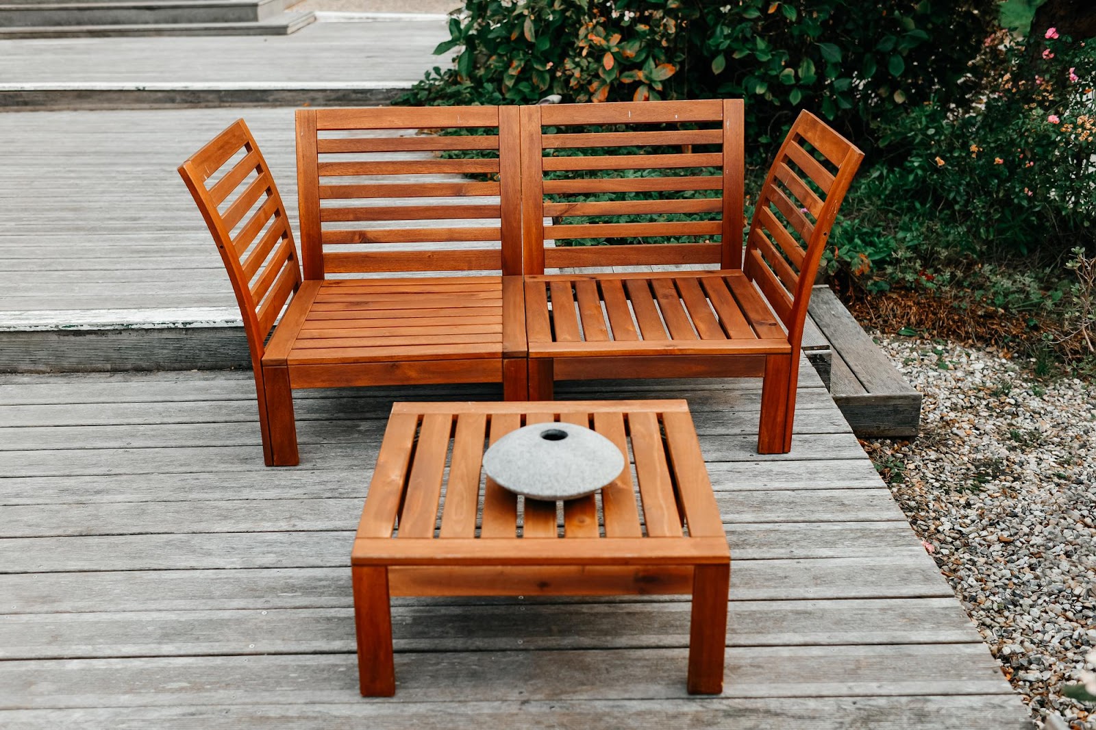 Slat Wooden Outdoor Coffee Table