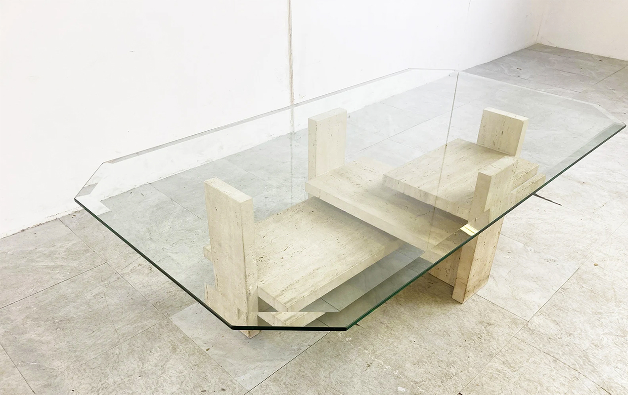 Stone and Glass Table
