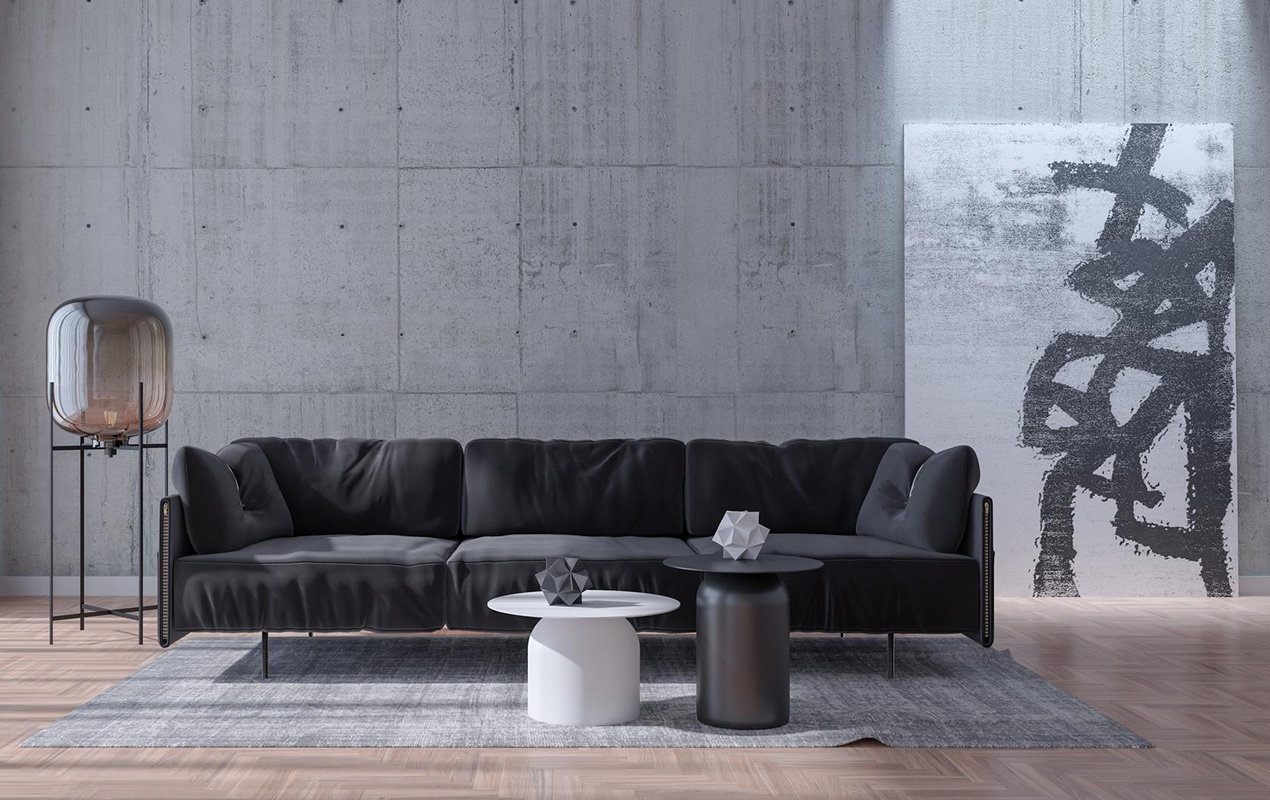 luxury bright living room modern interior