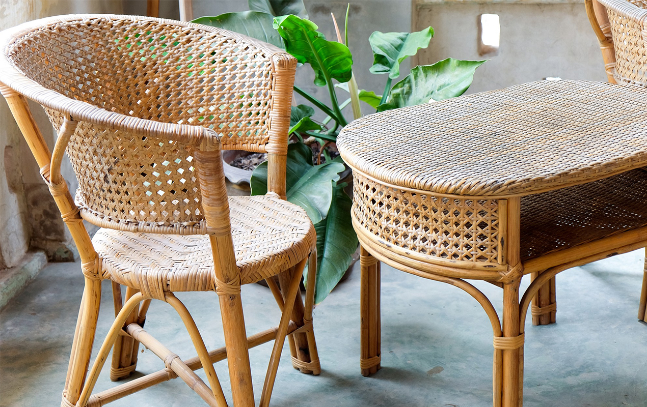 Outdoor rattan garden furniture