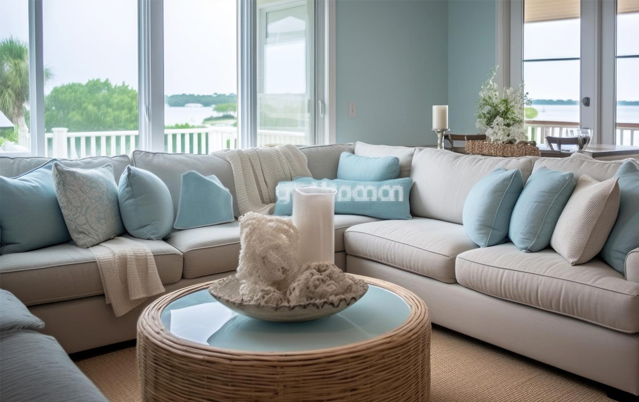 Home interior design coastal contemporary style