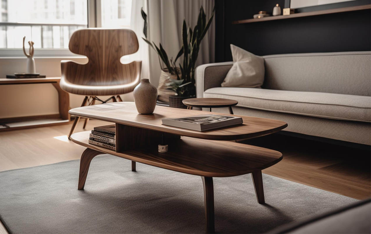 Living room with couch and coffee table