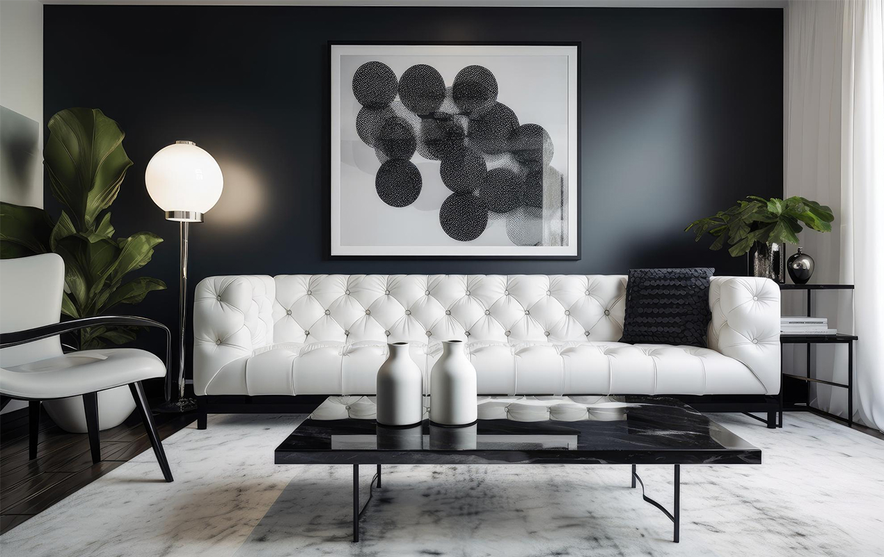 Dramatic Black And Gray Living Room Ideas