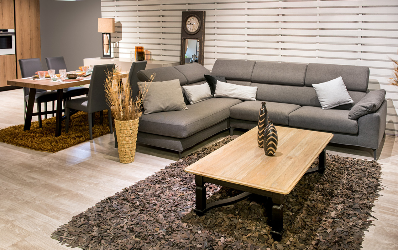 Open plan kitchen dining room living room