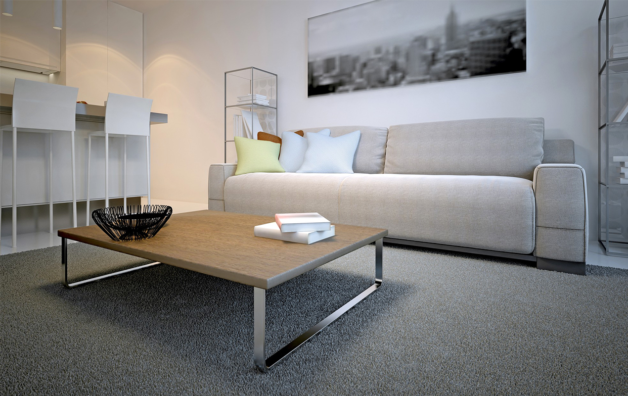 Scandinavian lounge room design simple table