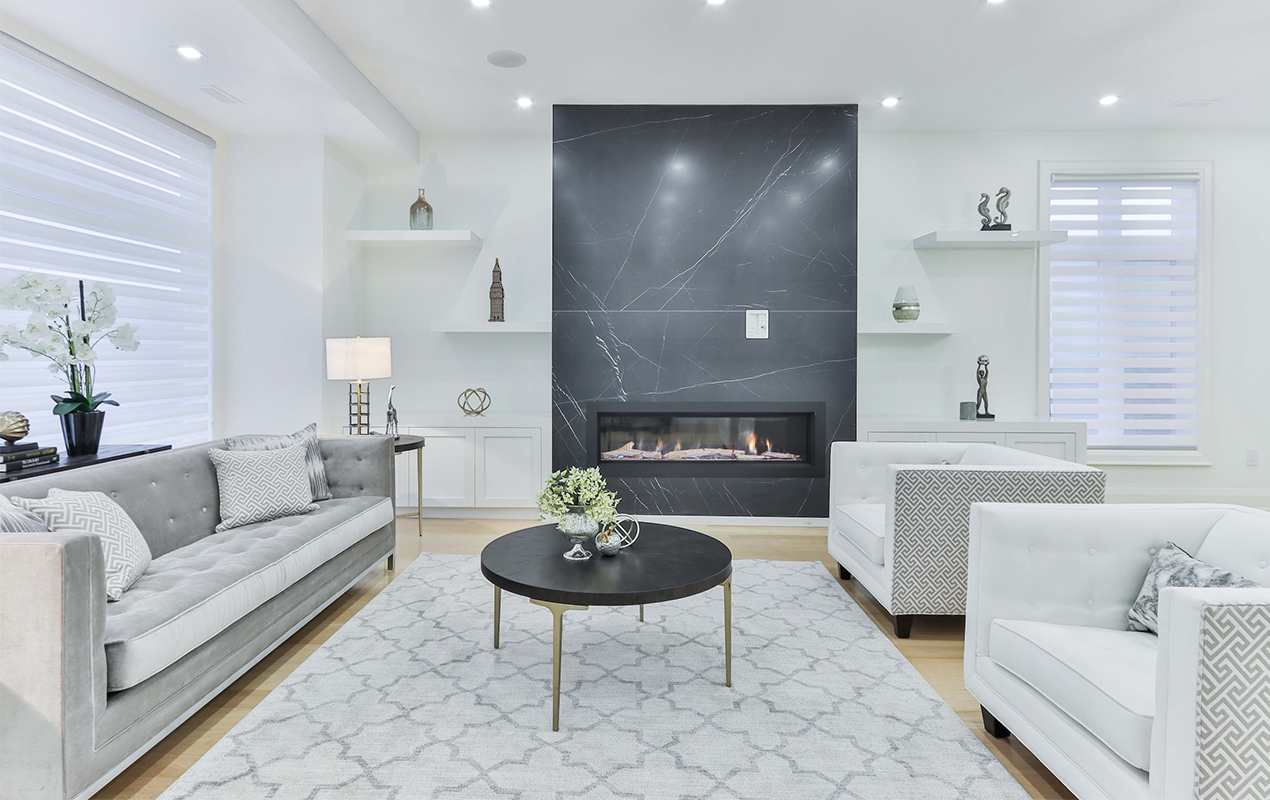 White living room interior