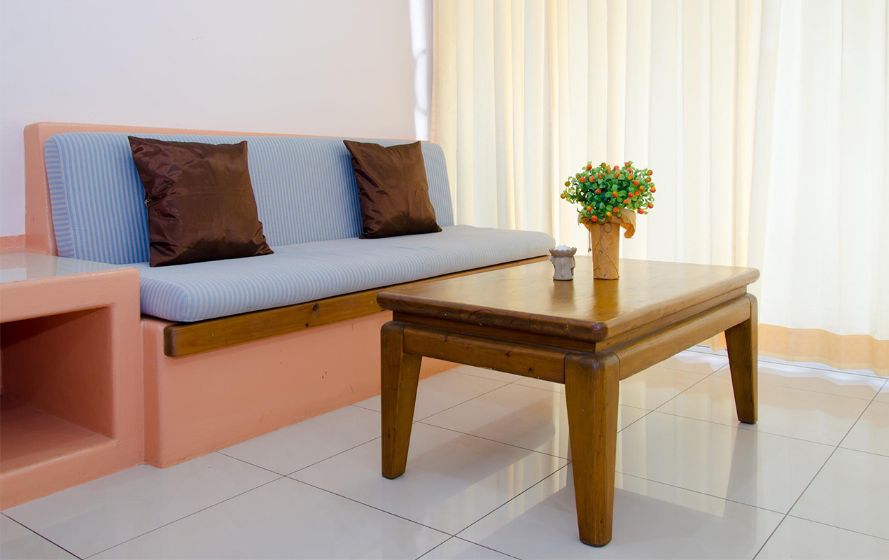 Living room interior withs couch and coffee table