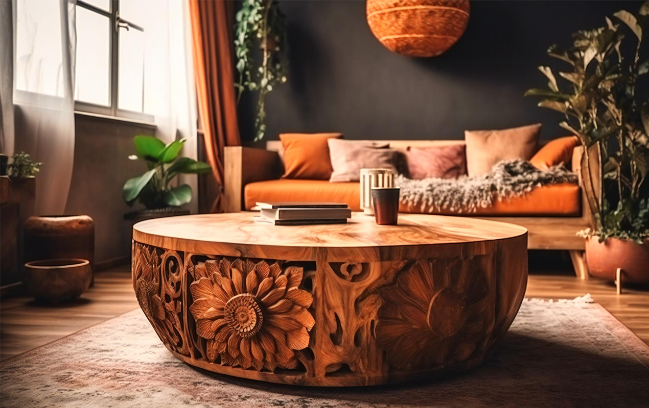  Transform Your Space with a Round Wooden Coffee Table
