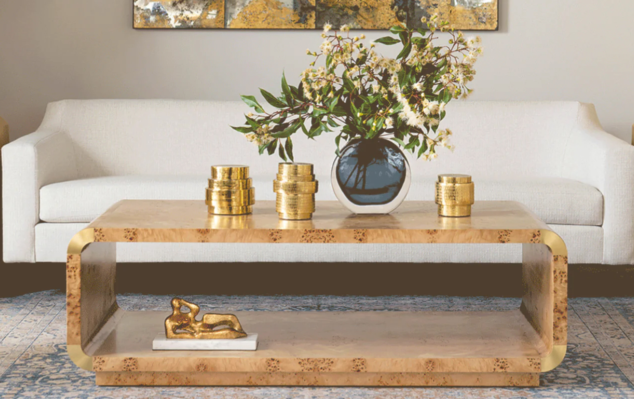 Burl And Brass Mix Table