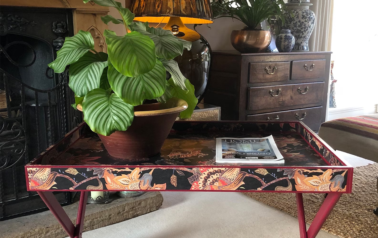 Living room setting with Butler’s table