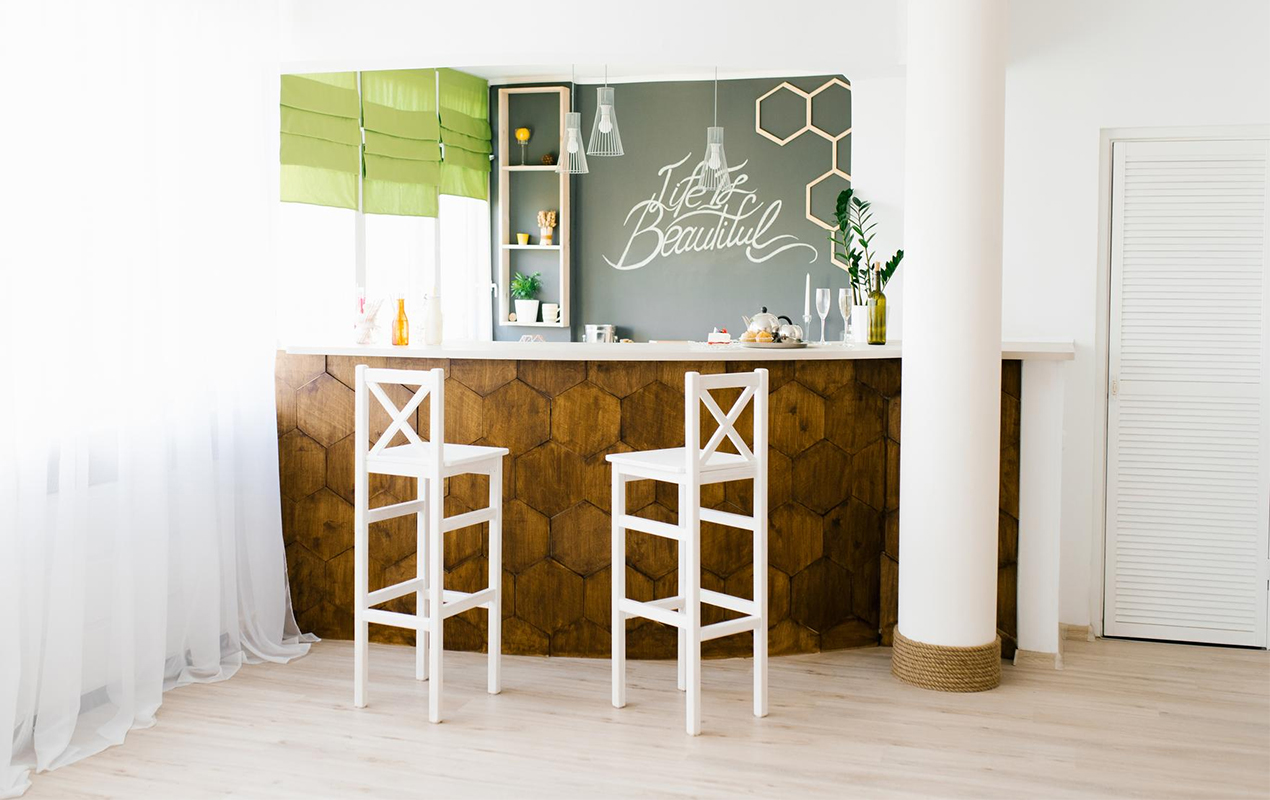 Cafe Chic: The White Wooden Table & Stools Set