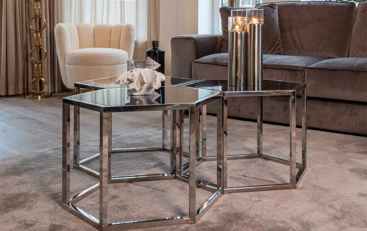 Chic Versatility The Trio of Hexagon Coffee Tables Redefining Luxury