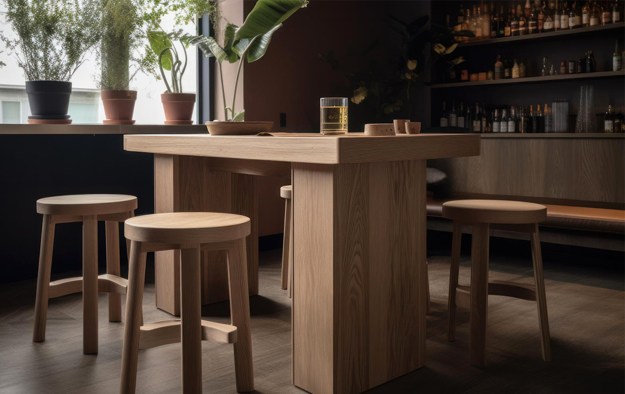 Coffee for All: The Perfect Wooden Table for Four Friends