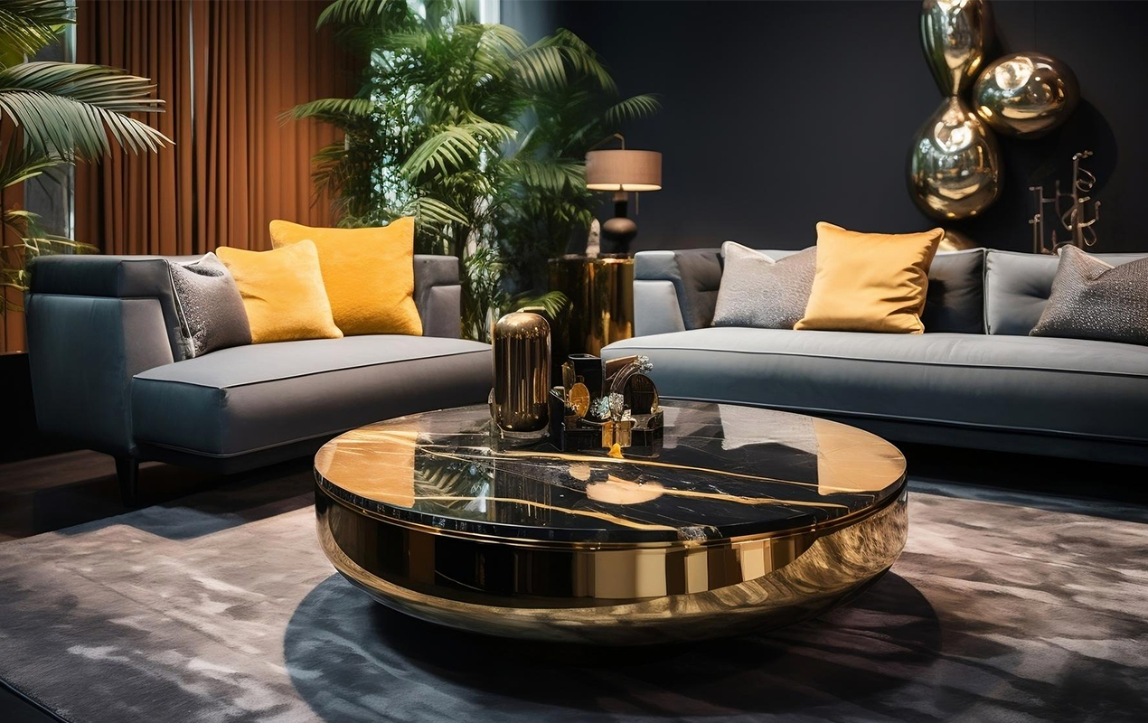 Gold Coffee Table