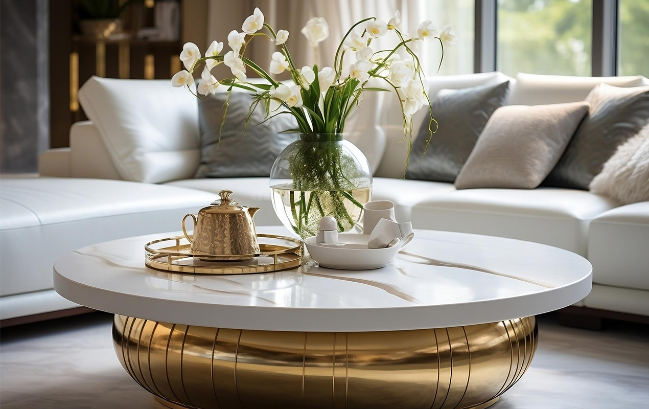 Gold and Marble Bliss: The Modern Table Statement Piece