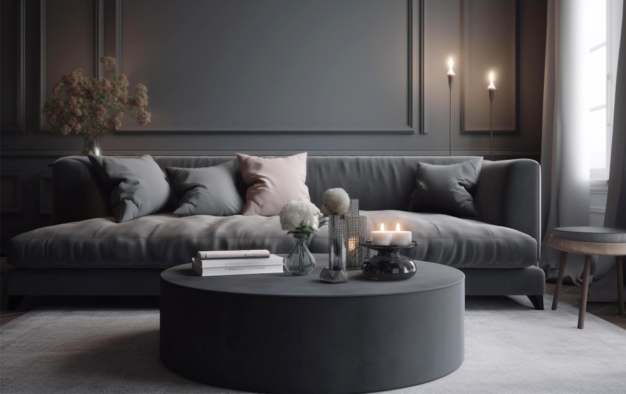 Gray coffee table