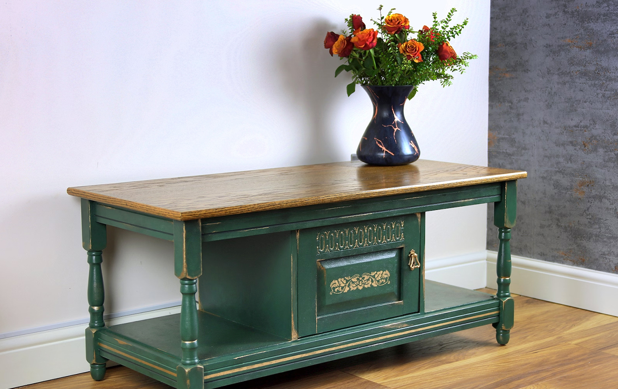 Hand Painted Wooden Coffee Table